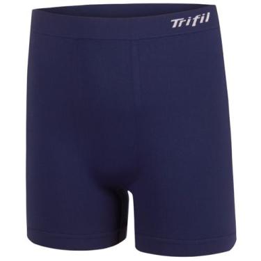 Imagem de Cueca Boxer Box Plus Size Trifil Alongada Sem Costura Poliamida, Marin