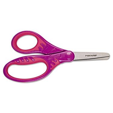 Imagem de Fiskars 194220 Material de Volta às Escolas, Tesoura Infantil Softgrip Ponta Cortante, 12,7 cm, Cor recebida pode variar