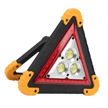 Imagem de lyrlody Carro Aviso Triângulo Lâmpada Holofote Portátil, 1500 Lumens Brilhante COB LED Trabalho Luz Com Dupla Opção de Alimentação, Carregamento USB 4 Modos de Iluminação