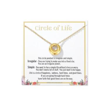 Imagem de SAM & LORI Colar de ouro delicado para mulheres, presente pequeno, fofo, gargantilha, não mancha, à prova d'água, joias modernas de verão, presentes de aniversário para adolescentes, melhores amigas