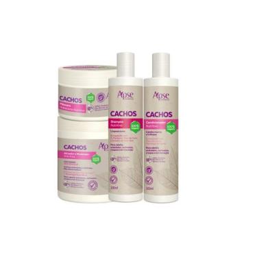 Imagem de Kit Sos Cachos Shampoo, Condicionador, Máscara E Ativador Apice - Apse