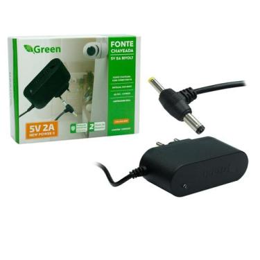 Imagem de Fonte Chaveada 5V 2A Com 2 Pinos 5,52,5Mm 4,01,7Mm Stv-3000 - Green