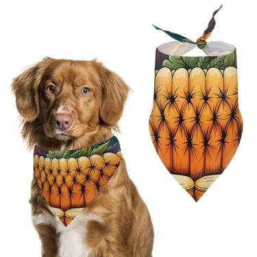 Imagem de Cachecol triângulo de poliéster estampado para animais de estimação - Tamanho único (70 x 30 cm)
