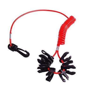 Imagem de Baoblaze Universal Boat Outboard Motor Kill Stop Switch 11 Chaves e Cordão de Segurança