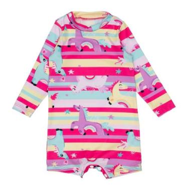 Imagem de Macaquinho Bebê Infantil Praia Com Proteção Solar Uv 50 - Jagar, Unicó