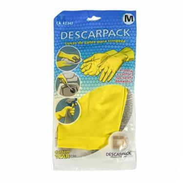 Imagem de CAIXA MASTER LUVA LÁTEX PARA LIMPEZA AMARELA DESCARPACK 20 PARES (M)