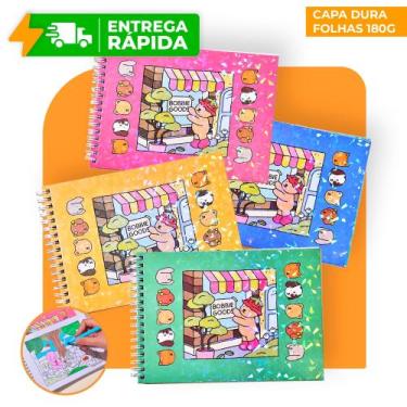 Imagem de Livro De Colorir Bobbie Goods 50 Folhas Grossas 180g Capa Dura Caderno