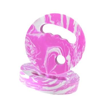 Imagem de Dynwave Discos de Exercício Aquático Equipamento Aeróbico Leve Flutuabilidade Fácil de Segurar Resistência Subaquática Prancha de Natação para Piscina Praia, Rosa Branco