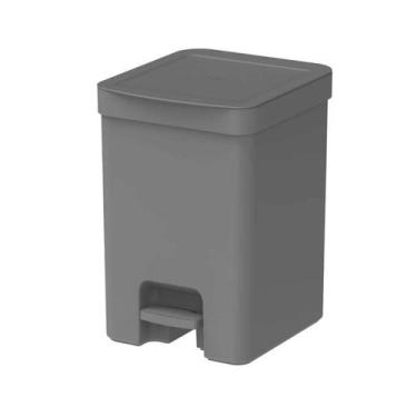 Imagem de Lixeira Com Pedal e Tampa 12 Litros Cesto de Lixo Cozinha Banheiro Tri