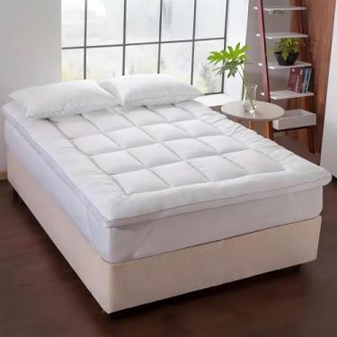 Imagem de Pillow Top Extra Macio Almofada Protetor de Colchão A+ Premium Andreza (branco, Casal)
