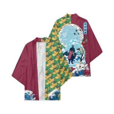 Imagem de Segunda dimensão Demon Slayer Kimono Cosplay Tanjiro Demon Slayer Mesm