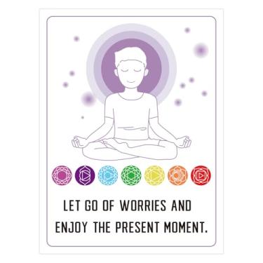 Imagem de BOXOB 32pcs Mindfulness Meditation Cards, Positive Affirmation & Self-Care Deck for Stress Relief Anxiety Relaxation Mental Wellness Support Inspirational Cards for Adults Women Men Kids Teens