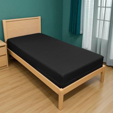 Imagem de Capa Impermeável Para Colchão Casal Feita Em Napa Hospitalar 138x188x20cm - Preta