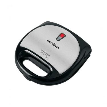 Imagem de Sanduicheira E Grill Britânia Crome Inox Preta 220V