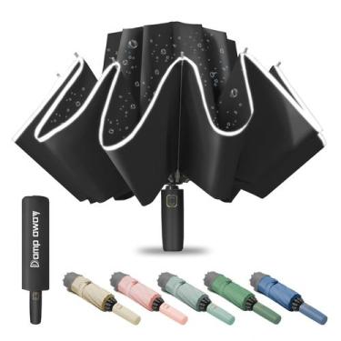 Imagem de Guarda-chuva Damp away Automatic Windproof Travel Inverted Black