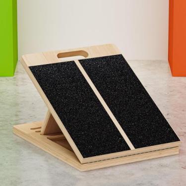 Imagem de Maca de panturrilha Slant Board TEMI Wooden Incline Wedge
