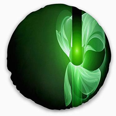Imagem de Design de flor verde ilustração fractal abstrata sala de estar, sofá, almofada de alta qualidade + capa de almofada impressa em ambos os lados 50 cm
