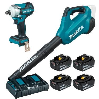 Imagem de Soprador + 4 Baterias 5ah + Carregador E Chave Dtw3 110V