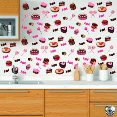 Imagem de Adesivo De Parede Para Cozinha e Confeitaria Doces Bolos - Colakoala A