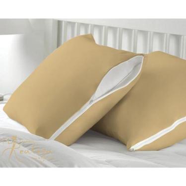 Imagem de 4 Capas Protetoras de Travesseiro Malha Gel (Helanca)  Fronha 50cm x 7