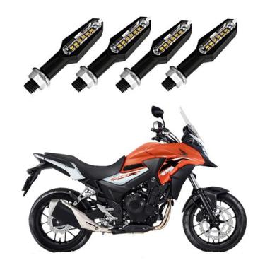 Imagem de KIT 4 Setas Esportiva Pisca de Led Modelo P29 Para Moto Honda CB 500X 
