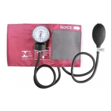 Imagem de Aparelho Medidor De Pressão Esfigmomanômetro Premium, Vinho