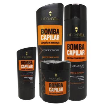 Imagem de Kit Bomba Capilar da Hidrabell (Sh., Cond., Leave-in, Máscara)