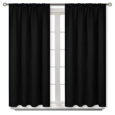 Imagem de Cortinas Blackout BGment Black 42x114cm 2 painéis