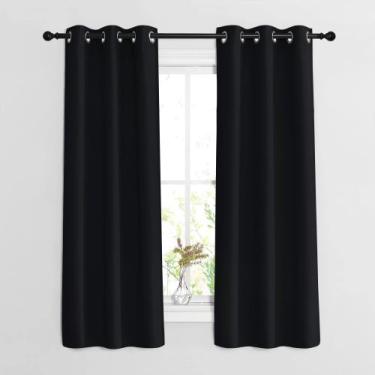 Imagem de Cortinas NICETOWN Blackout com isolamento térmico W37xL63 - Pretas