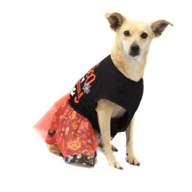 Imagem de Vestido Travessuras Halloween para Cachorro e Gato Pet - Bichinho Chic