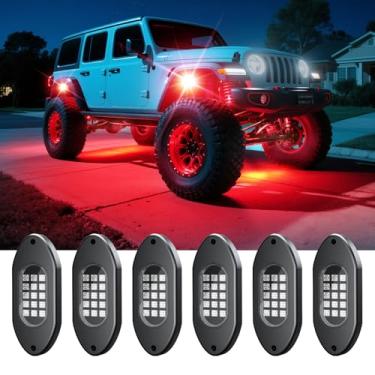 Imagem de Luzes de LED para UTV 6 Pods, Rocklights RGB com aplicativo e controle remoto, kit de luz de rocha radiante para carrinho de golfe ATV, caminhões UTV RZR