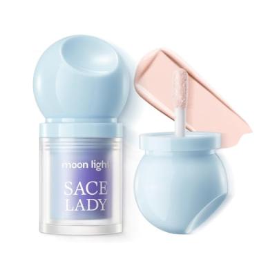 Imagem de SACE LADY Maquiagem iluminadora, iluminador líquido misturável e de longa duração, creme 3D natural para olhos e lábios (marfim fosco, 3,7 g)