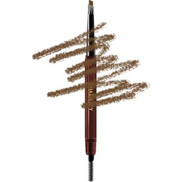 Imagem de CHARMACY Lápis de sobrancelha triangular – impermeável, à prova de manchas, ponta dupla com spoolie | Vegano e hipoalergênico | Definição de precisão, preenchimento, forma para iniciantes #01