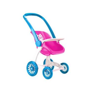 Imagem de Carrinho para Boneca Confort Baby Rosa e Azul  - Samba Toys