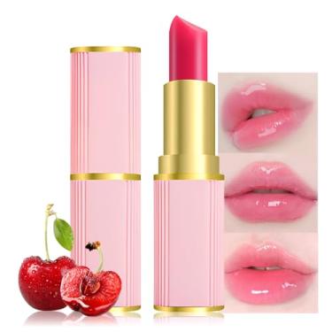 Imagem de BINGBRUSH Batom que muda de cor cereja e cenoura – Ultra hidratante, hidratante e nutritivo para lábios secos e rachados | Longa duração, vegano e livre de crueldade (#Cherry, 1 unidade (pacote com 1