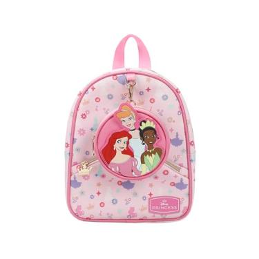 Imagem de Disney Princesa Ariel Cinderela e Tiana Rosa 26,7 cm Mini Mochila PU para meninas