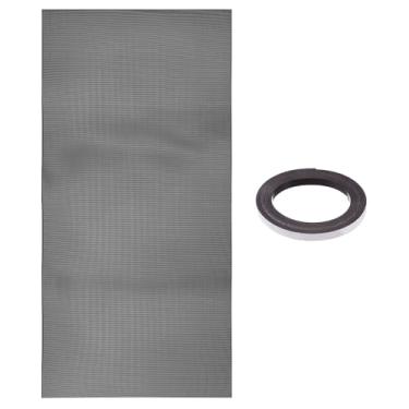 Imagem de PATIKIL Furo de malha de poeira 100 x 50 cm 0,1 cm, 1 conjunto de filtro de poeira de PVC para refrigerador de computador, filtro de poeira, grade com tira magnética para ventilador de computador à