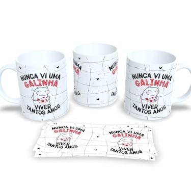 Imagem de Caneca de Porcelana com Estampa Amigas – Amizade Verdadeira (Nunca vi uma galinha viver tanto tempo)