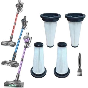 Imagem de Feenynic Pacote com 4 filtros Hepa de substituição compatíveis com aspirador portátil OUYFHK A27/A27R/A27D. Filtros laváveis Funciona com aspirador de pó sem fio MBYULO
