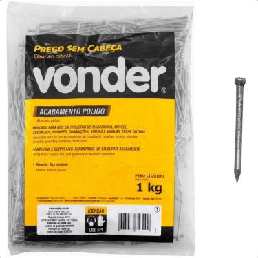 Imagem de Prego Sem Cabeça 10 X 10 (7-8 X 17) Polido 1 Kg Vonder