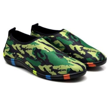 Imagem de Sapatilha Camuflada Para Andar Na Agua/cachoeira/trilha/bike Verde  42