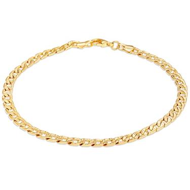 Imagem de Tornozeleira feminina de ouro cravejada | Barzel tornozeleira feminina cravejada banhada a ouro 18K - Feita no Brasil