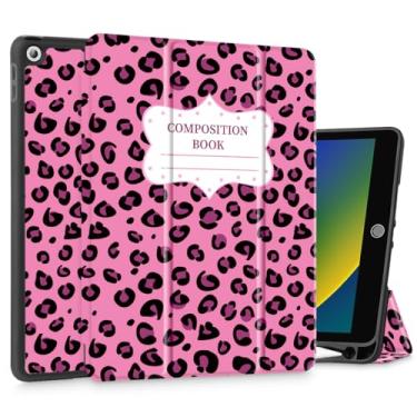 Imagem de Mektron Capa impressa projetada para iPad de 10,2 polegadas 9ª geração (2021)/8ª geração (2020)/7ª geração (2019) com suporte para lápis, capa protetora fina com parte traseira de TPU macio para iPad