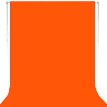 Imagem de Pano de fundo laranja para sessão de fotos, cortina profissional de fundo para fotografia de produto, retratos, casamento, festa, gravação de vídeo ao vivo, 35 x 50 m (apenas plano de fundo)