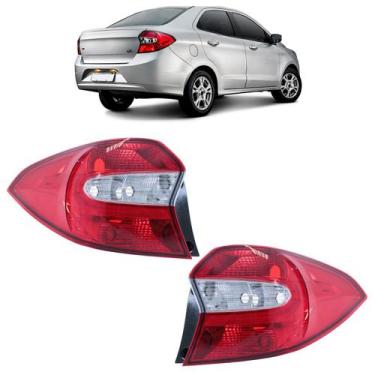 Imagem de Lanterna Traseira Ka 2015 2016 2017 2018 Ka Sedan Lente Bicolor Lisa A