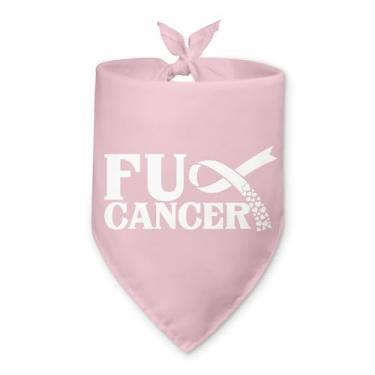 Imagem de Bandana rosa fita de câncer de mama cão de estimação triângulo cachecol acessórios engraçado cachorro fofo bandana conscientização câncer de mama foto adereço para cães pequenos, médios e grandes
