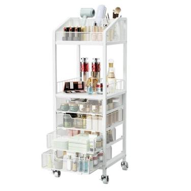 Imagem de Carrinho de armazenamento para organizador de maquiagem HaPirm com 4 g