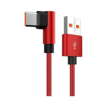 Imagem de Cabo USB Tipo C De Carregamento Rápido 66W Com Ângulo De 90 Graus Para
