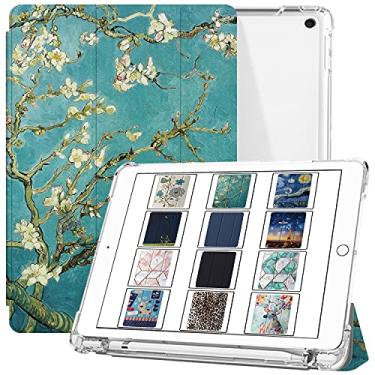 Imagem de DuraSafe Cases Capa transparente de TPU com suporte de lápis para iPad 7ª 8ª geração 2019/2020 – 10,2 polegadas [iPad 9 8 7] A2602 A2270 A2197 MW762LL/A UltraPrinted Auto Sleep/Wake