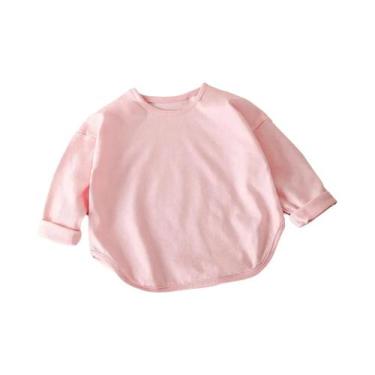 Imagem de Camisetas De Algodão De Manga Longa Para Bebês Meninos E Meninas, Tops